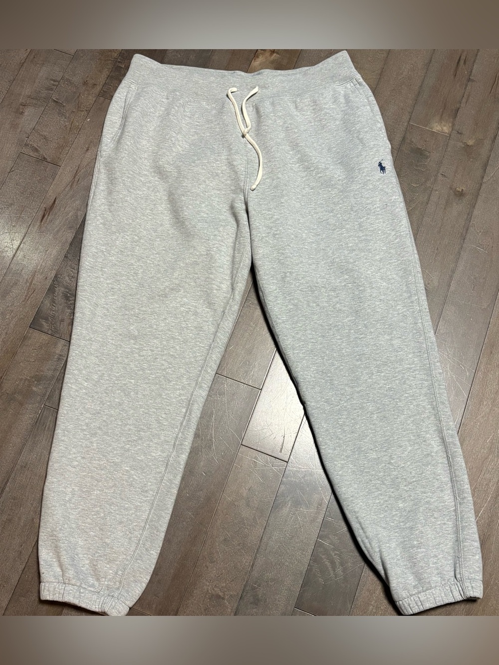 Polo Ralph Lauren Fleece Jogger Sweatpants Mens XL Gray Pony Logo Drawstring